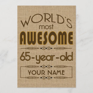 Invitation soixante-cinquième Monde de célébration