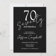 Soixante-dix ans et Fabuleux Script Noir 70e Anniv
