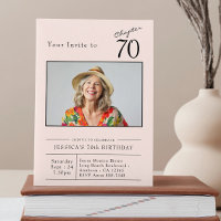Soixante-dix Blush rose 70e Anniversaire Photo