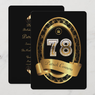 Invitation soixante-dix-huitième, homme de femme de fête