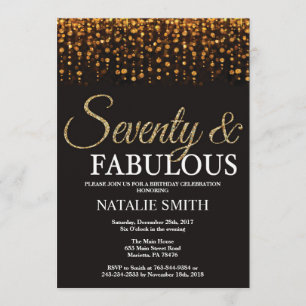 Invitation soixante-dixième Anniversaire soixante-dix et