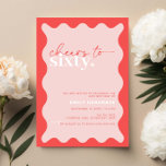 Invitation Soixante-dixième fête d'anniversaire<br><div class="desc">Cette vibrante invitation à la fête du 60e anniversaire est parfaite pour une fête d'anniversaire moderne. Le design simple présente un texte de script de bonjour contemporain en couleur blanche sur un arrière - plan de pêche dynamique avec bordure ondulée. Personnalisable dans n'importe quelle couleur. Gardez le design minimal et...</div>