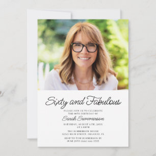 Invitation Soixante et Fabuleux Photo 60e Anniversaire