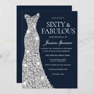Invitation Soixante et fabuleux Silver Diamond Gown 60e anniv