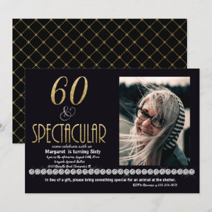 Invitation Soixante et photo spectaculaire de diamants