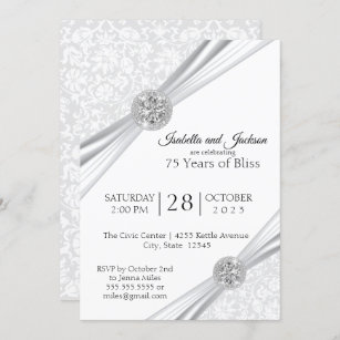 De Noces De Diamant Invitations Faire Part Zazzle