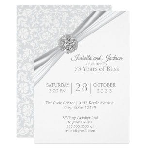 Invitations Faire Part Cartes Anniversaire 75 Ans Zazzle Fr