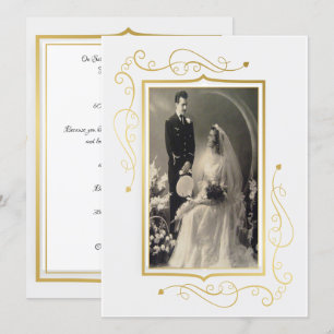 Invitation Soixantième anniversaire de l'élégante médaille d'