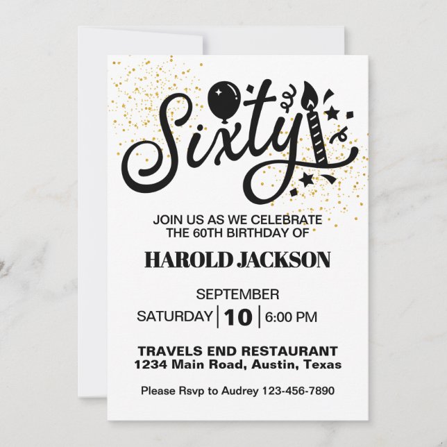 Invitation Soixantième anniversaire de l'étape (Devant)