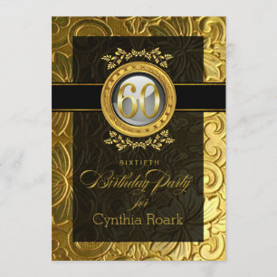 Invitation Soixantième anniversaire de relief par charme