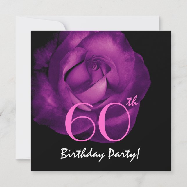 Invitation soixantième Le modèle de fête d'anniversaire (Devant)