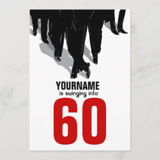 Invitation soixantième Partie de paquet de rat de partouzeurs