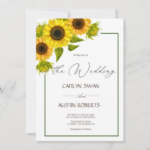 Invitation solaire simple et moderne
