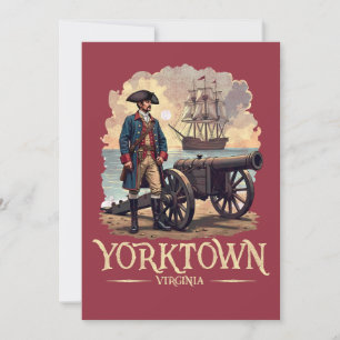 Invitation Soldat colonial Vintage de Yorktown Virginia