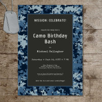 Soldat militaire Camouflage bleu Anniversaire