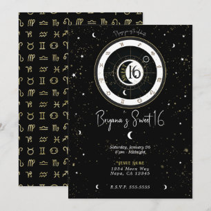 Invitation Soleil d'astrologie personnalisé et signe de lune 