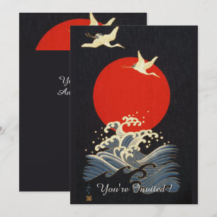 INVITATION SOLEIL ROUGE, CRANS DE VOL JAPONAIS, VAGUES DE MER
