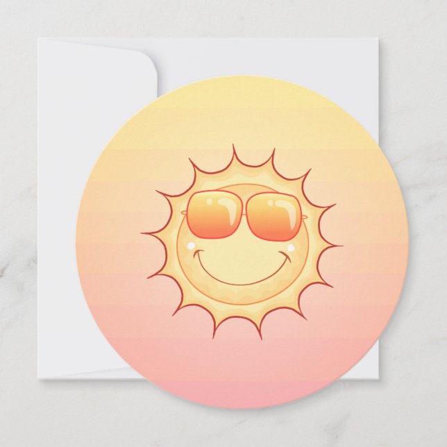 Invitation Soleil souriant (Devant)