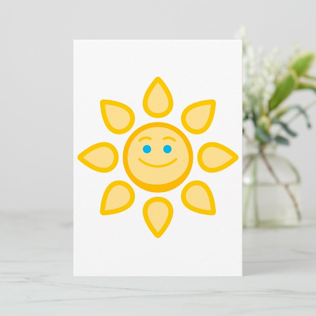 Invitation Soleil souriant Bonheur ensoleillé (Créateur téléchargé)
