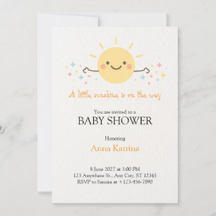 Invitation Soleil souriant heureux avec magie scintillante