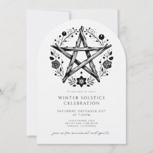 Invitation Solstice d'hiver rustique