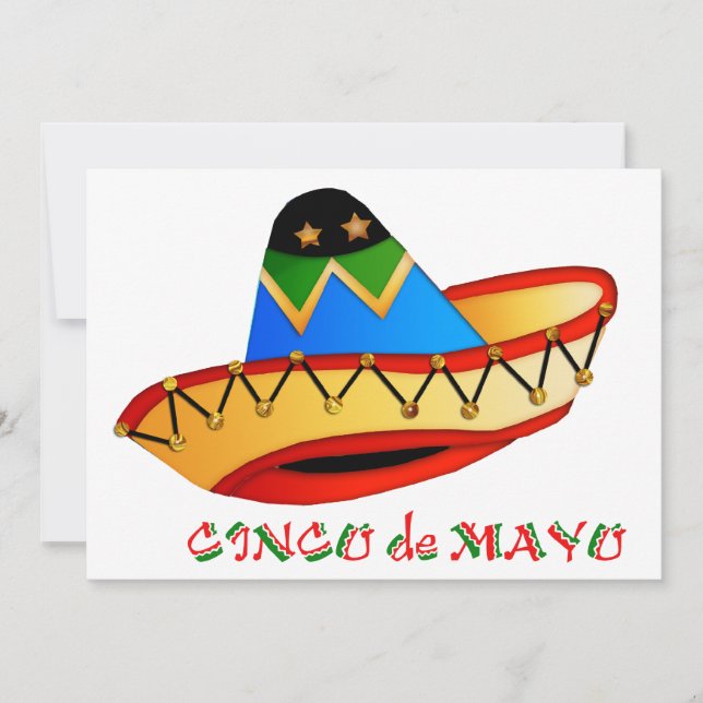 Invitation Sombrero Cinco de Mayo (Devant)