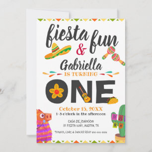 Invitation Sombrero Llama Fiesta de style mexicain Premier an