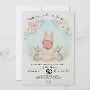 Invitation Somebunny Special est en route – Baby Shower