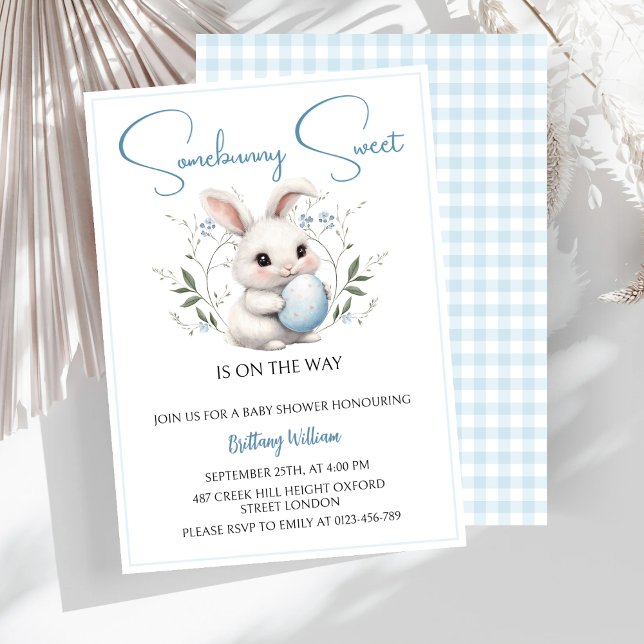 Invitation Somebunny Sweet est sur le chemin Baby shower de P (Créateur téléchargé)