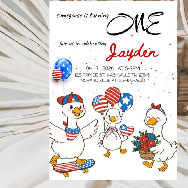 Invitation Somegoose Fait Son ANNIVERSAIRE 1ère Fête d'Annive (Créateur téléchargé)