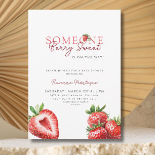 Invitation Someone Berry Sweet Fête de Naissance Élégante aux