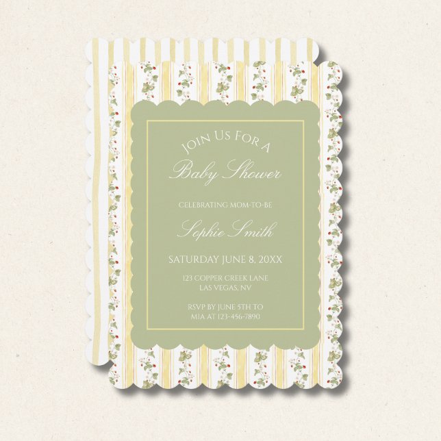 Invitation Something berry sweet is coming baby shower (Créateur téléchargé)