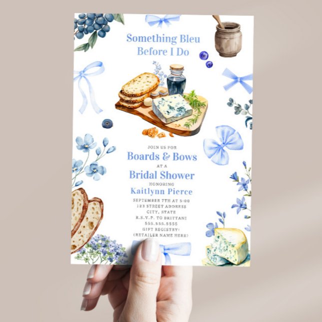 Invitation Something Bleu Planches de Charcuterie & Rubans de (Créateur téléchargé)