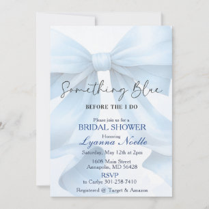 Invitation Something Blue avant mon Shower de Mariage