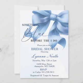Invitation Something Blue avant mon Shower de Mariage
