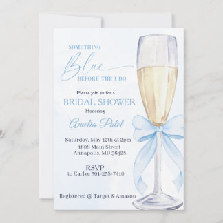 Invitation Something Blue Baby Shower de mariage