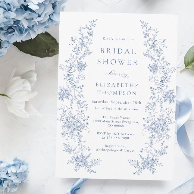 Invitation Something Blue Baby Shower de Mariage (Créateur téléchargé)
