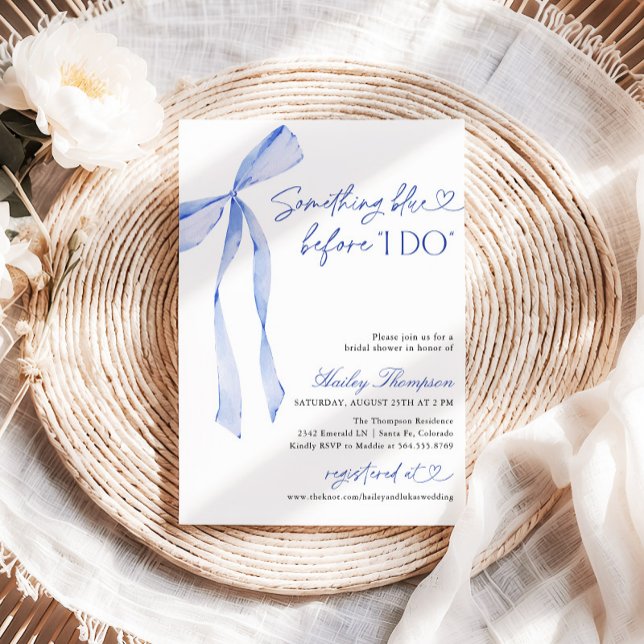 Invitation Something Blue Before I Do Baby Shower (Créateur téléchargé)