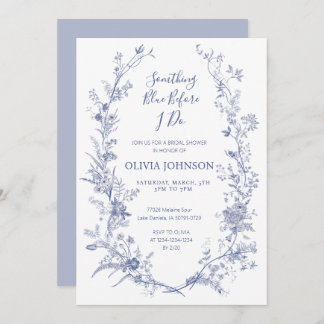 Invitation something blue before i do bridal shower