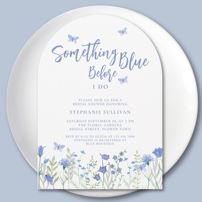 Invitation Something Blue Before I Do Bridal Shower Arch (Créateur téléchargé)