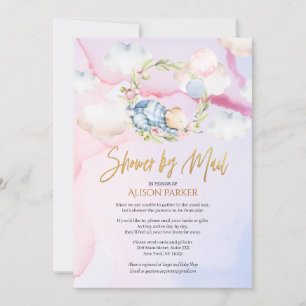 Invitation Sommeil nuageux d'ours de forêt mignon   Baby show