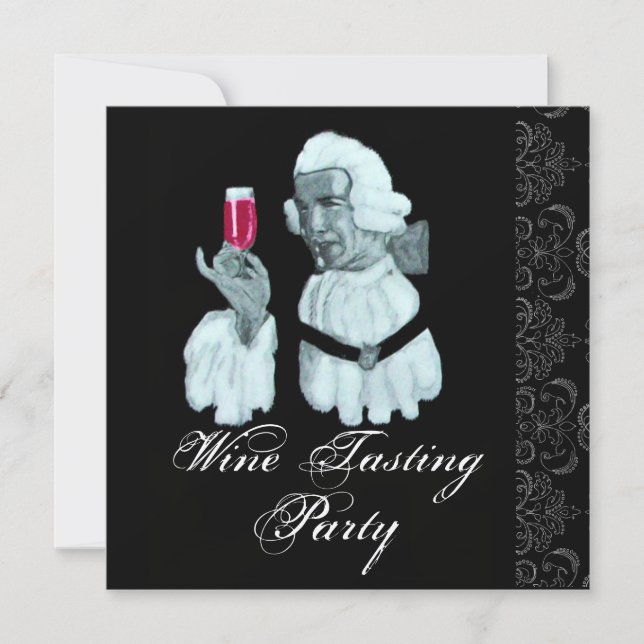 Invitation SOMMELIER SOIRÉE DE DÉGUSTATION DE VIN Damas, Cham (Devant)