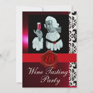 INVITATION SOMMELIER VIN DÉGUSTATION PARTI DE SCEAU DE CIRE R