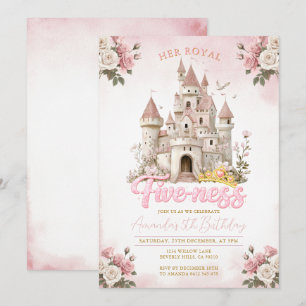 Invitation Son Altesse Royale Princesse Anniversaire Rose