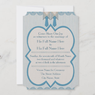 Invitation Son et son Blue Oxford Pinstripe