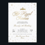 Invitation Son fief royal<br><div class="desc">Cette invitation serait parfaite pour une fête d'anniversaire de princesse. Il est agrémenté d'une belle couronne, d'étoiles scintillantes, d'une élégante mise en page de texte, le tout créant une atmosphère magique. Veuillez me contacter à claudia@claudiaowen.com si vous souhaitez customiser cette invitation. Veuillez visiter ma boutique Zazzle http://www.zazzle.com/claudiaowenshop Conception par claudiaowen.com...</div>