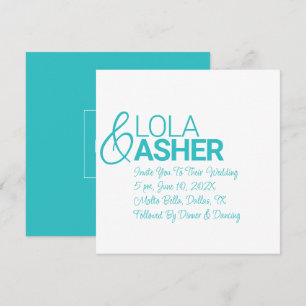 Invitation Son & Hers Bold et Light Names Mariage
