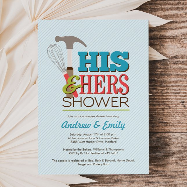 Invitation Son & Hers Handicap Mariage Couple Shower Invitati (Créateur téléchargé)