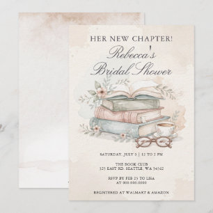 Invitation Son histoire de nouveau chapitre Shower de mariage