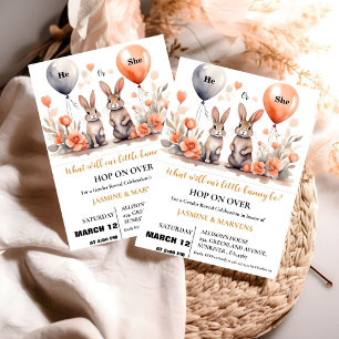 Invitation Son ou elle Ballotte lapin de Pâques le sexe révèl